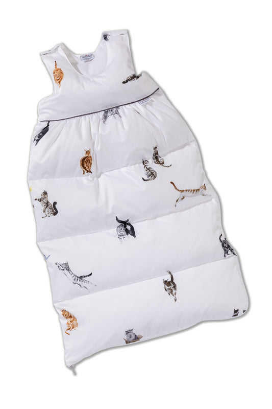 Down sleeping bag »Cats« | Exclusive and with the finest down &amp; made of luxurious Schlossberg fabric