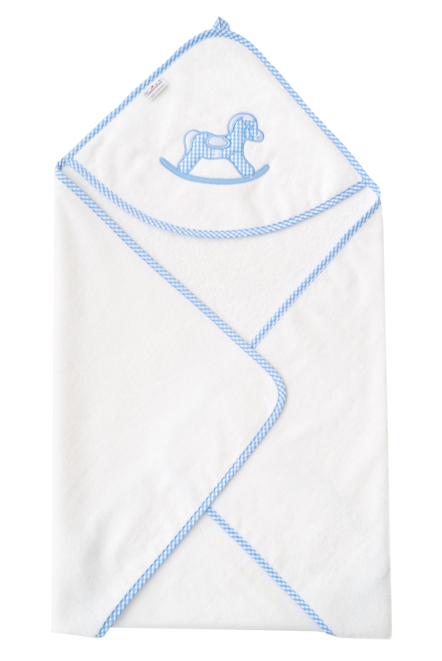 Hooded bath towel »Rocking Horse« | The perfect baby bath towel for cuddly moments after bathing
