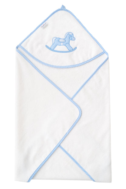 Hooded bath towel »Rocking Horse« | The perfect baby bath towel for cuddly moments after bathing