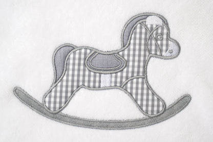 Hooded bath towel »Rocking Horse« | The perfect baby bath towel for cuddly moments after bathing