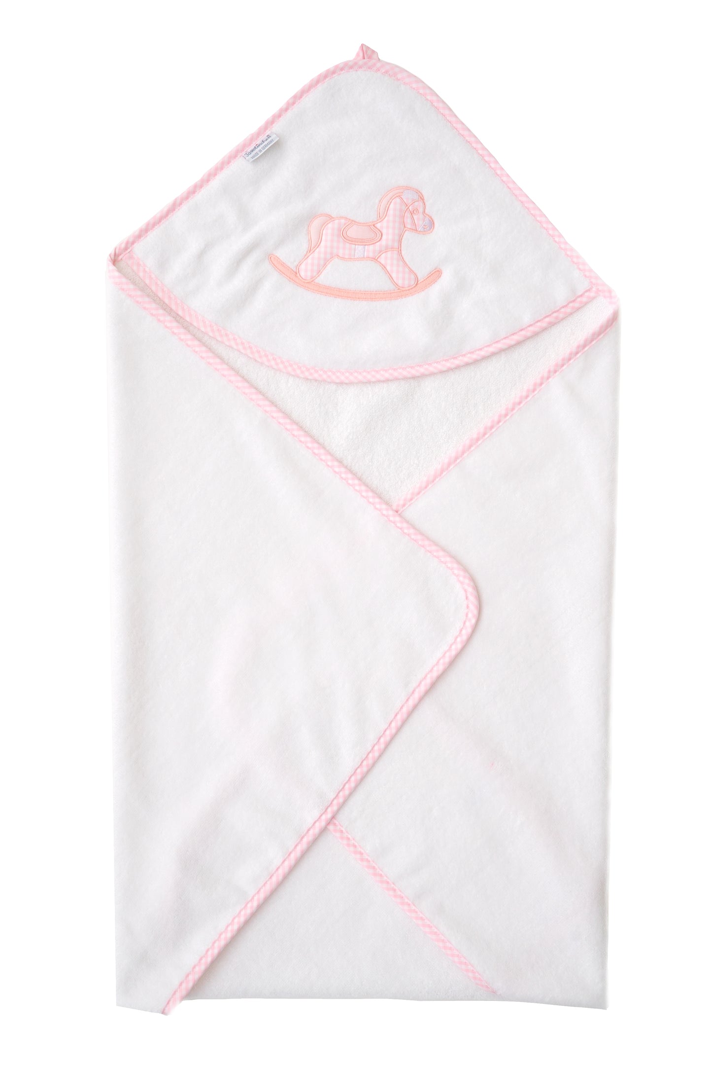 Hooded bath towel »Rocking Horse« | The perfect baby bath towel for cuddly moments after bathing