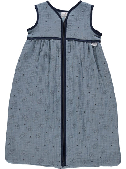 Tavolinchen flannel sleeping bag "Little Elephants" - muslin &amp; sanforized cotton flannel ♥ ideal for summer