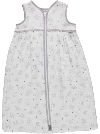Tavolinchen flannel sleeping bag "Little Elephants" - muslin &amp; sanforized cotton flannel ♥ ideal for summer