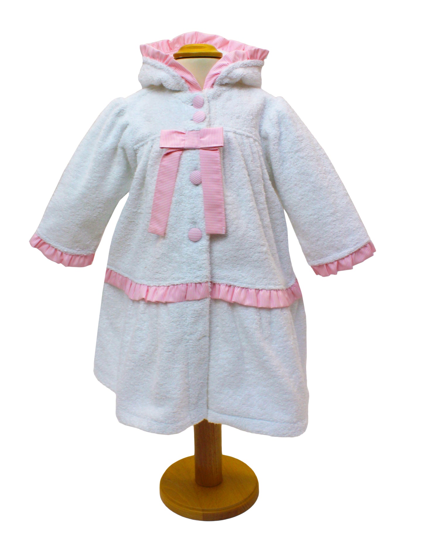 Girls' bathrobe made of 100% cotton – terry cloth, soft and absorbent