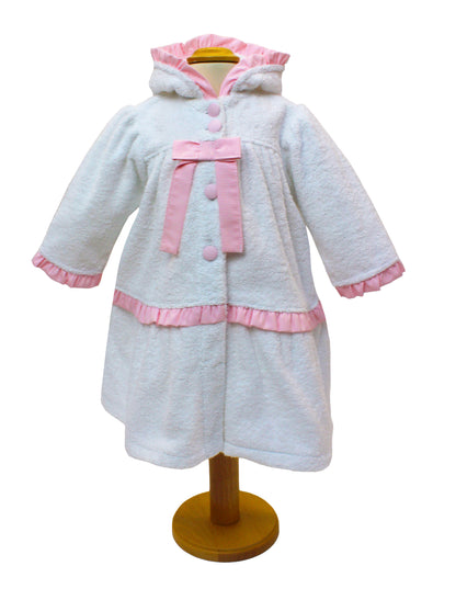 Girls' bathrobe made of 100% cotton – terry cloth, soft and absorbent