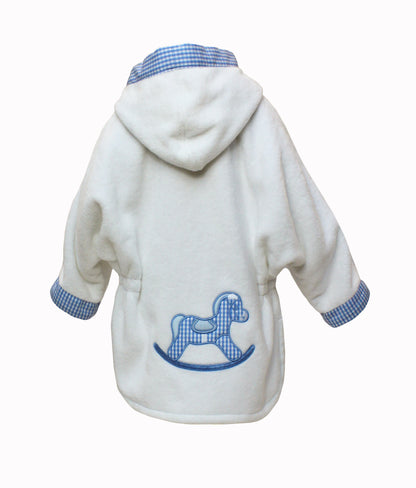 2-teiliges Set „Schaukelpferd“ – Babybademantel & Kapuzenbadetuch