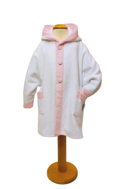 Baby bathrobe "Riegel" made of soft velour – cuddly soft and stylish for your baby.