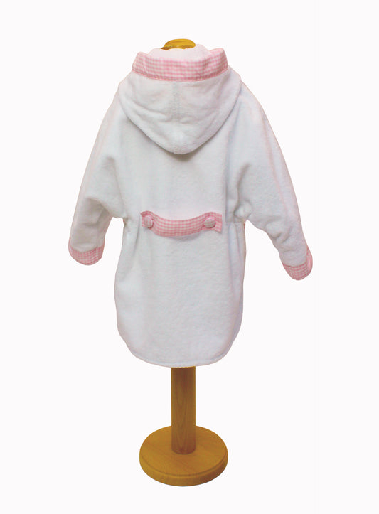 Baby bathrobe "Riegel" made of soft velour – cuddly soft and stylish for your baby.