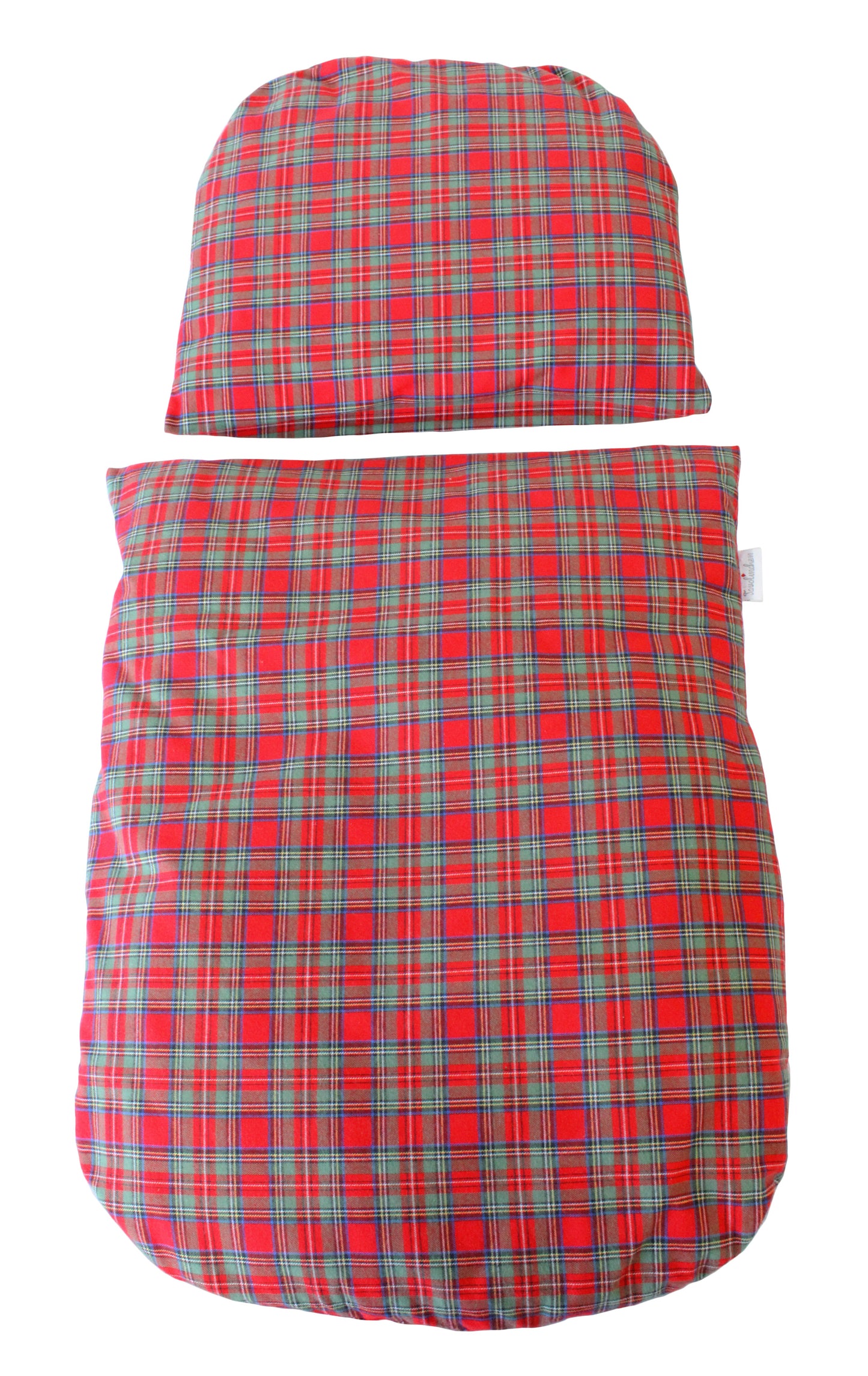 Moses basket with mattress – "Christmas Check" with a festive check pattern and a cozy, supportive mattress for the Christmas season