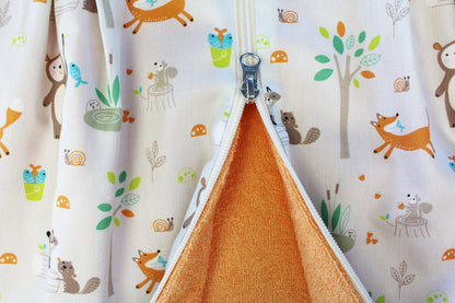 Tavolinchen terry cloth sleeping bag “Raccoon” – security for little adventurers