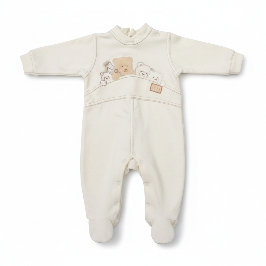 Tavolinchen Baby Strampler mit Bären-Applikation