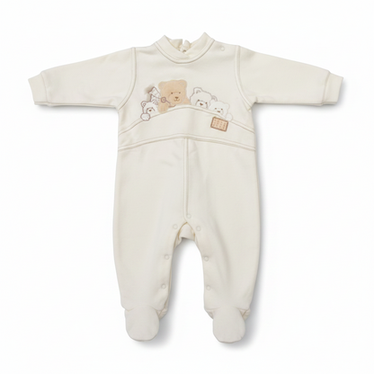 Tavolinchen Baby Strampler mit Bären-Applikation