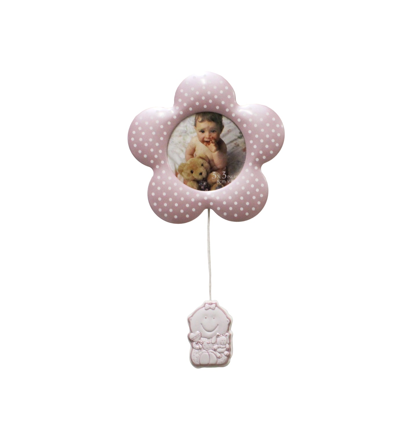 Baby-Fotorahmen in Blumenform mit Spieluhr