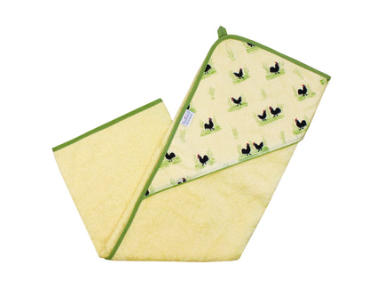 Tavolinchen 2-teiliges Geschenkset „Hahn & Henne“ – Baby Badetuch & Lätzchen