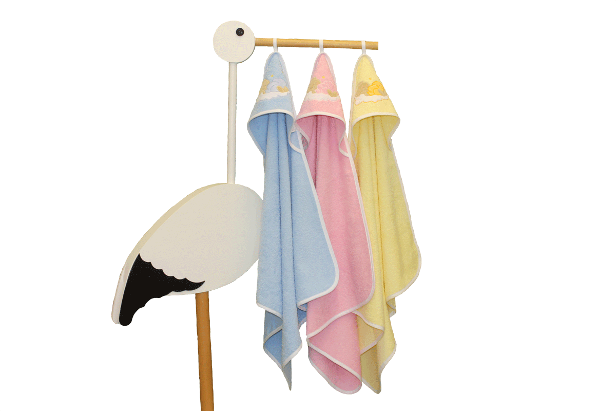 Tavolinchen terry cloth hooded bath towel »Bear on the Cloud« 