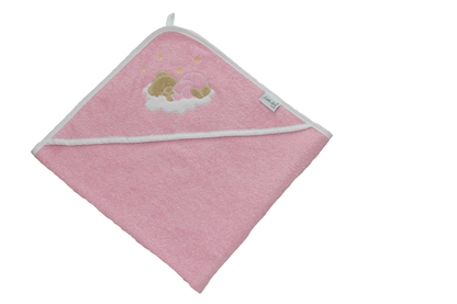 Tavolinchen terry cloth hooded bath towel »Bear on the Cloud« 