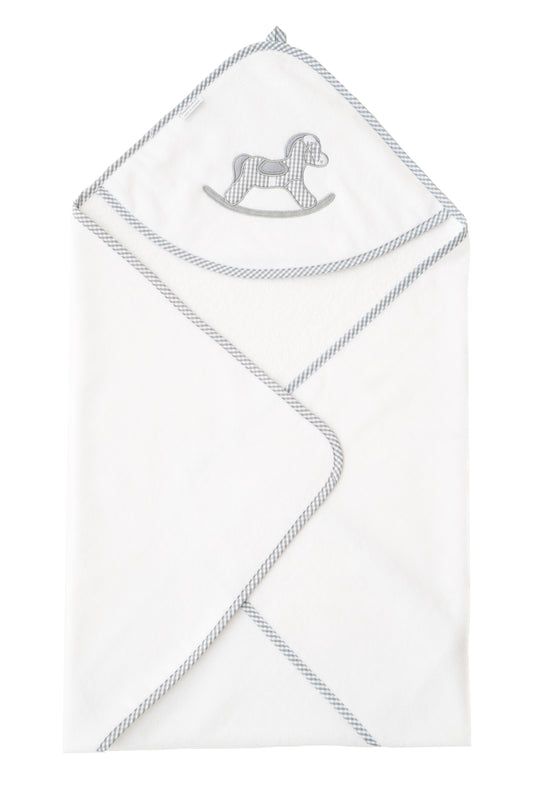 Hooded bath towel »Rocking Horse« | The perfect baby bath towel for cuddly moments after bathing