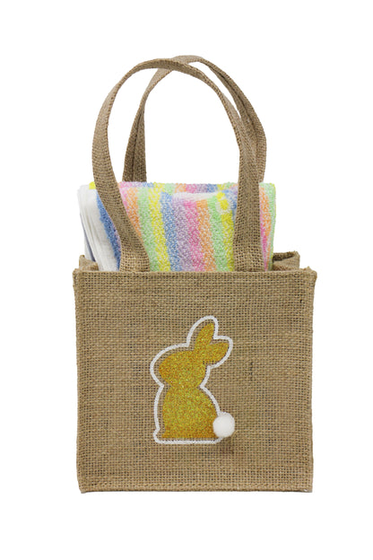 Gift bag with 2 Tavolinchen Jacquard bibs "Mr. Rainbow"