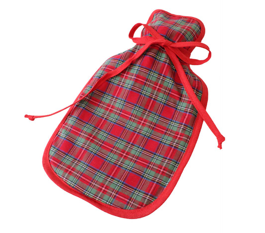Hot water bottle – "Christmas Check" Hot water bottle in festive check