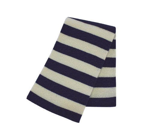Soft striped cashmere scarf – 100% pure comfort