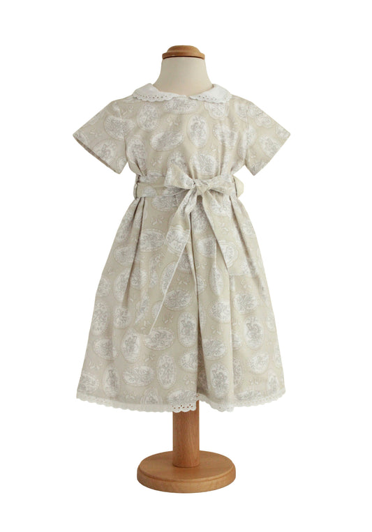 Robe fille « Nostalgie » – Robe vintage élégante avec col brodé