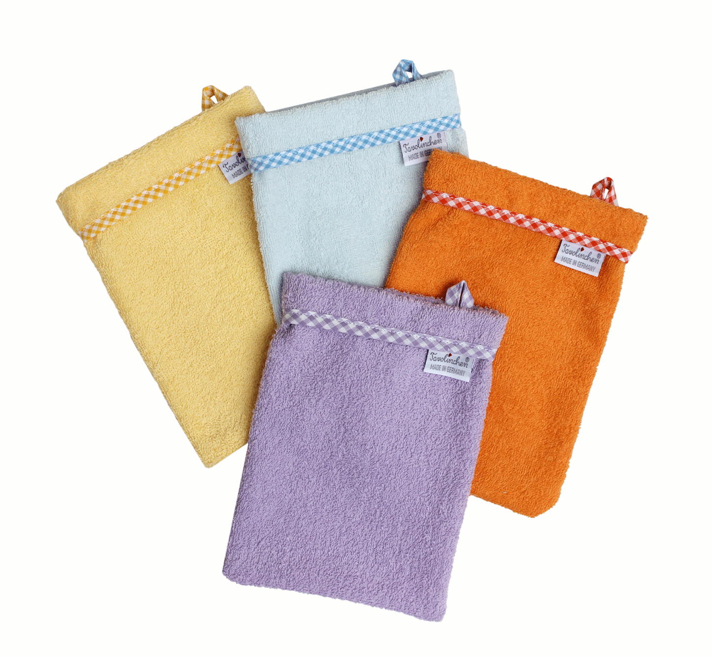 Terry cloth wash gloves – set of 4 gentle, absorbent wash gloves for daily care