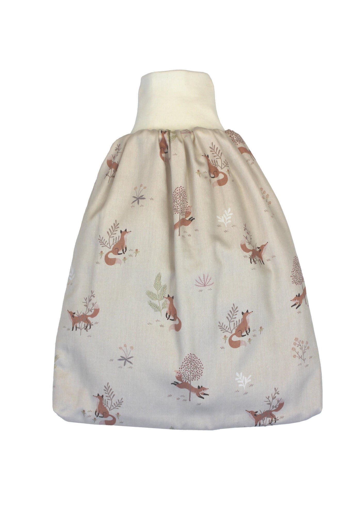 Cuddly down sleeping bag "Fox" made of 100% cotton satin – perfect for warm and safe nights for your baby